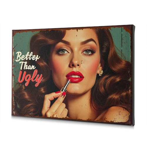 Poster maquillage vintage rustique pour créer un coin beauté rétro salon
