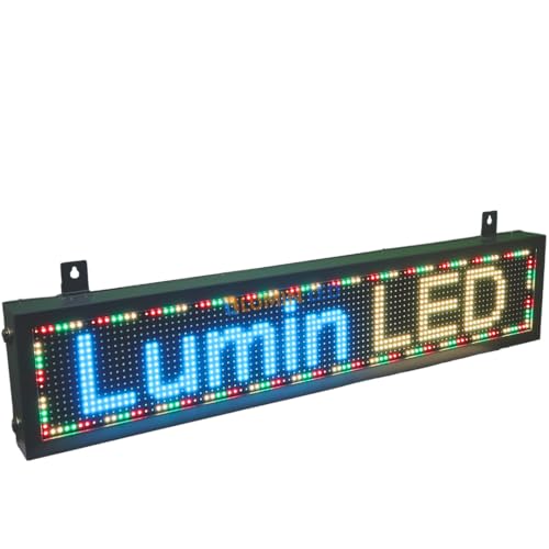 Image of Multicolor Scrolling Display / P10 Scrolling display LED scrolling display board with Wi-Fi - Mobile App /pc (SIZE-3'1 inch FT X 0'6 inch FT)