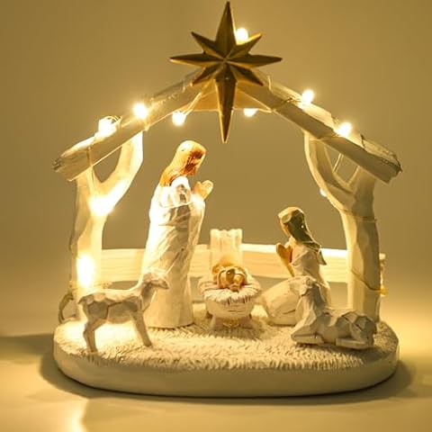 CHUANGLI LED Nativity Set for Christmas Cover
