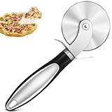 Pizza Cutter Wheel, Classic Stainless Steel Slicer for Cutting, Multifunctional Pizza Cutter Knife with Non-Slip HandleοΌComfortable to Hold, Kitchen Gadgets, Freezer & Dishwasher Safe