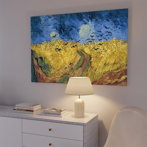 Poster Champ de blé avec corbeaux Van Gogh cadre toile 50x75 cm - 7