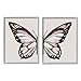 Stupell Industries Muted Symmetrical Butterfly Wings 2pc Framed Giclee Art Set, Design by House Fenway