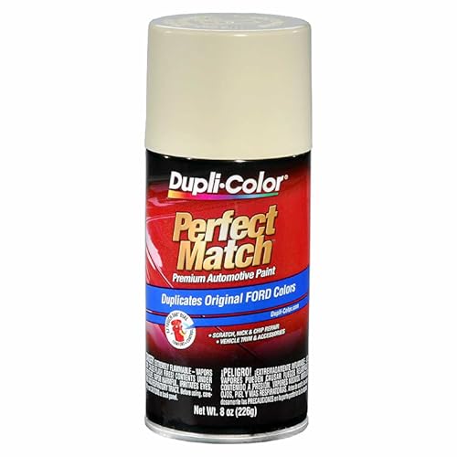 Image of Dupli-Color EBFM00417-6PK Perfect Match Automotive Spray Paint - Ford Wimbledon White, 9A - 8 oz. Aerosol Can - 6-Pack