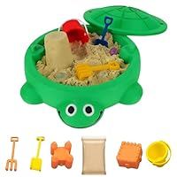 Mini Turtle Sandbox Desk Toy, Portable Sand Toy with Lid, Stress Relief Novelty Gift for Adults and Kids at Home and Office