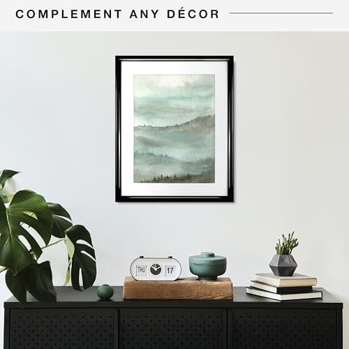 Image of MCS Trendsetter Poster Frame With Mat Option, 16x20 Matted to 12x16, Black | Trendsetter Poster Frame For Photos, 16x20 Inch, Displays 12x16 Inch Matted Or 16x20 Unmatted, Black, 1-Pack