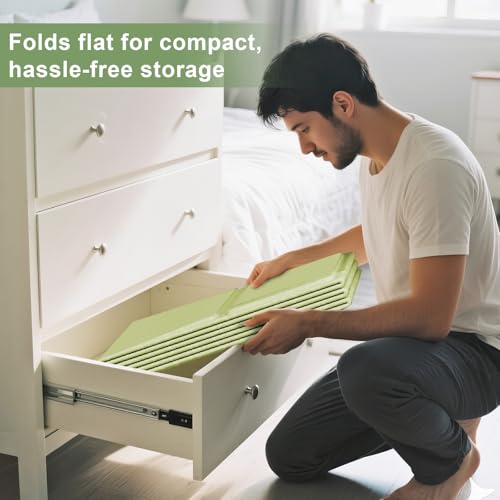 Image of Toddler Bath Tub for Shower, Portable Baby Bathtub, Foldable Kids Bathtub - Portable, Travel & Shower Ready, Easy to Clean, Sturdy & Thick, Fits Ages 1-3, Green