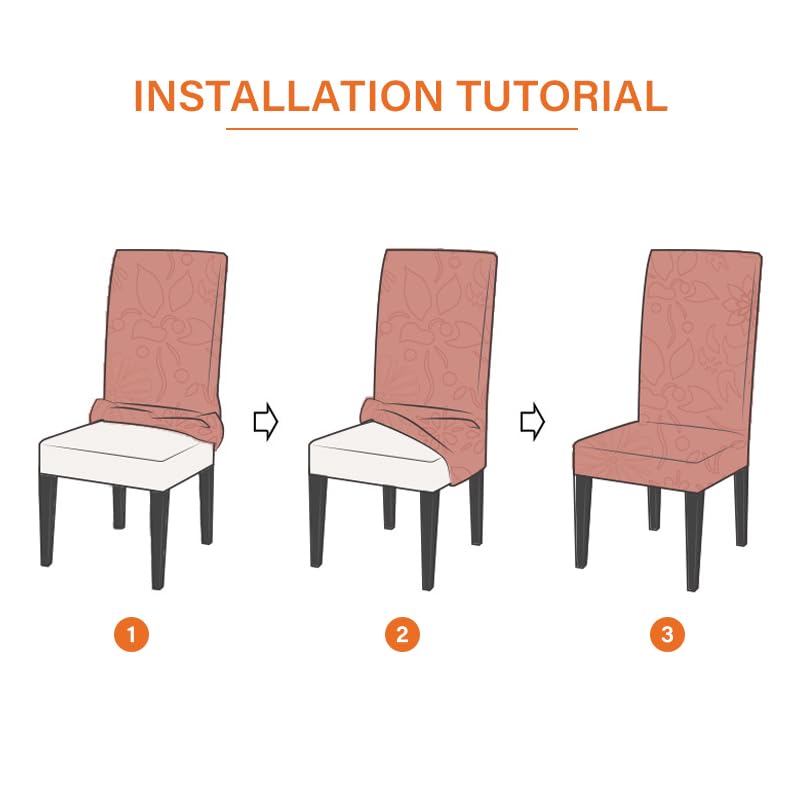 Housse de chaise salle à manger lavable pour protéger des taches de repas