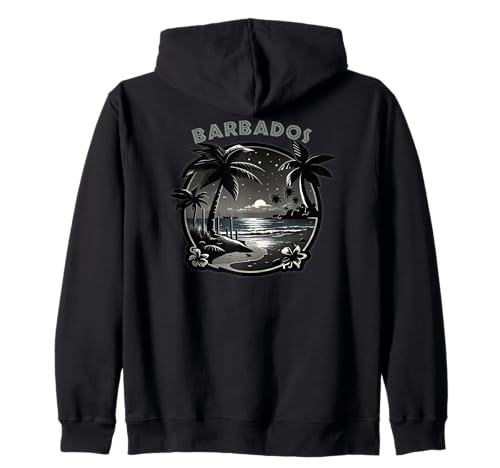 Barbados Palmeras Caribe Isla Playa Souvenir Hamaca Recuerdo Sudadera con Capucha