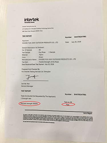 GEERTOP - Corda riflettente per tenda da 4 mm, con...