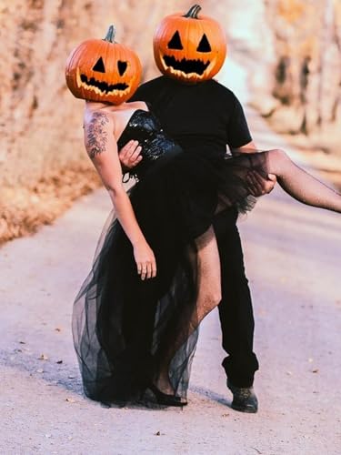 Hi-Lo Skirt Netting Halloween Skirt with Stretchy Waistband2