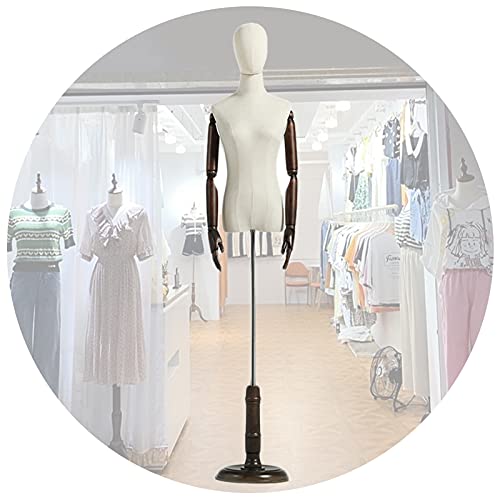 Female Mannequins Body Torso, Flexible Arm Lady Model for Clothing Display Manikins Stand Used for Casual Clothing Store