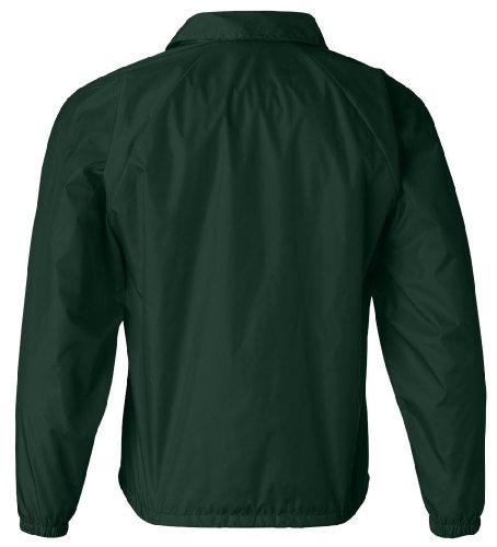 Augusta Sportswear Men's Standard Nylon Coach's Jacket/Lined, Dark Green, Large #TOP3