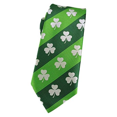 st patricks day tie Men's Plaids Ties Self Tied Necktie for Wedding Business Tuxedo Cover