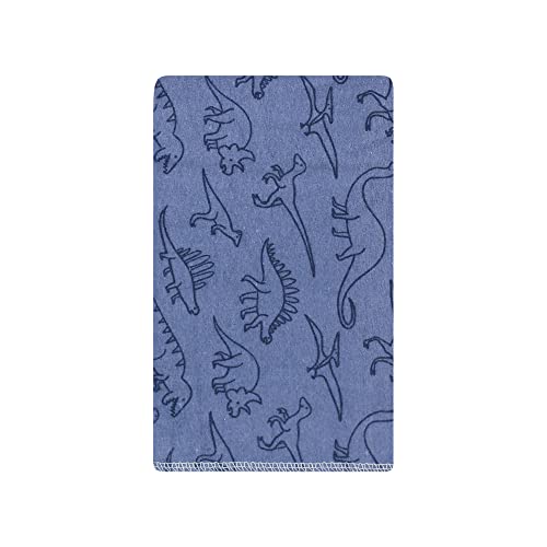 Image of Hudson Baby Unisex Baby Cotton Flannel Burp Cloths, Blue Green Dino, One Size