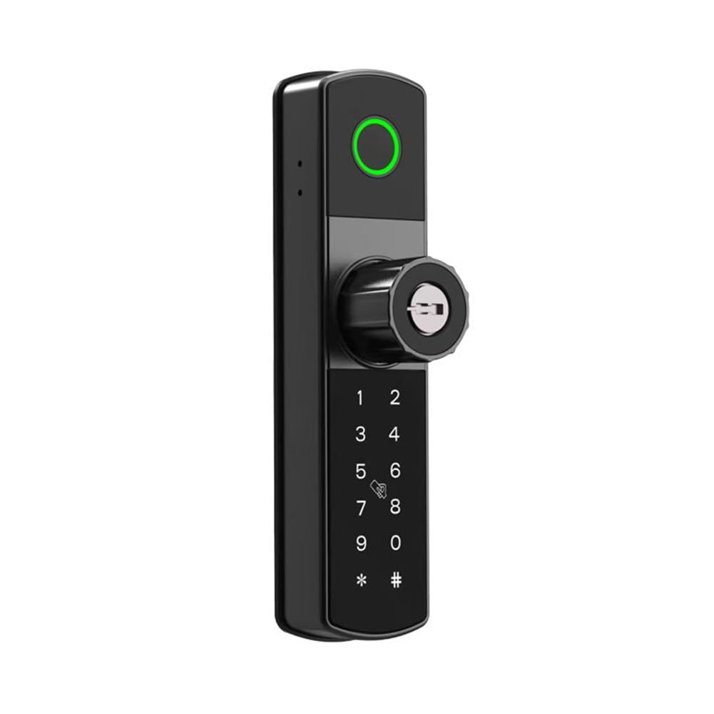 Ijsdnvjndx As Shown Smart Door Lock Tt-Lock App With Biometric Fingerprint Smart Nfc Card Password Key Unlock No Drilling Required