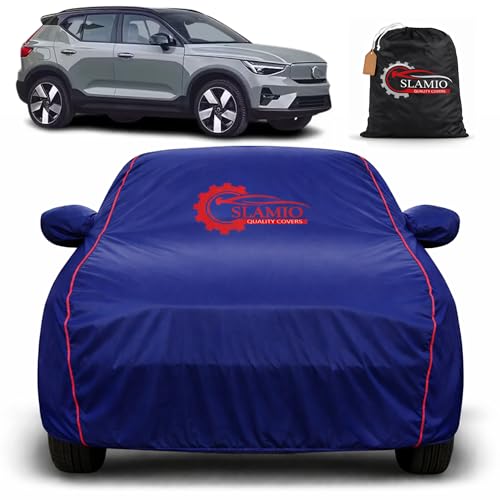 Image of Car Cover for Volvo EX40 2024-2026 | 100% Waterproof Heavy-Duty 3-Layer Car Body Cover | All-Weather Rain, UV, Sun & Dust Protection | Custom Fit | Mirror & Antenna Pockets | Navy Blue