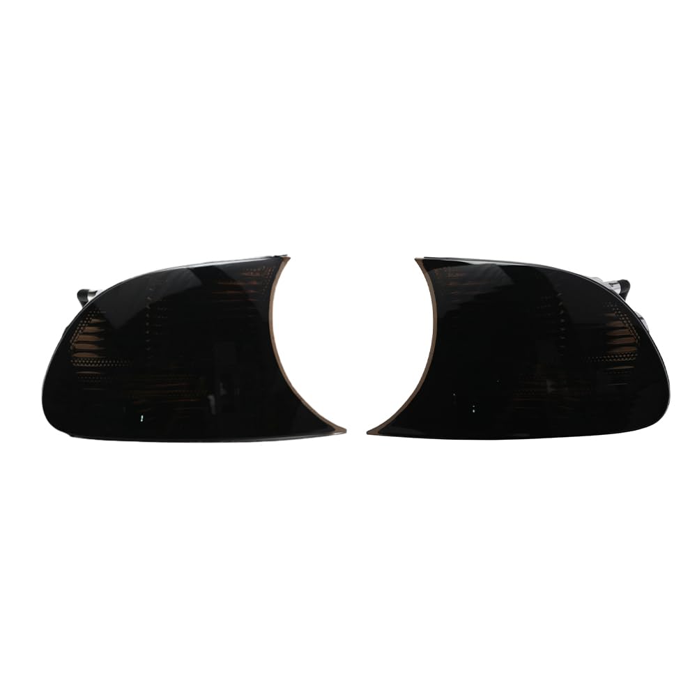 Baceyong 1 paire de couvre-lentilles de feu d'angle (lentille fumée), Compatible avec BMW E46 2 portes 1998-2001, 2 couvercles de lumière d'angle gauche et droite 63126904299 63126904300