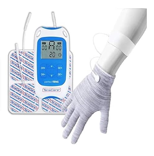 TensCare Perfect Tens – Dispositivo TENS con Guantes Conductores para Dolor de Manos, Artritis y Mejora Circulación, 2 Canales TensCare Perfect Tens – Dispositivo TENS con Guantes Conductores para Dolor de Manos, Artritis y Mejora Circulación, 2 Canales