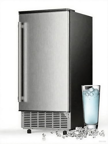 Feelfunn Commercial Ice Maker with Water Pump, 85Lbs/Day