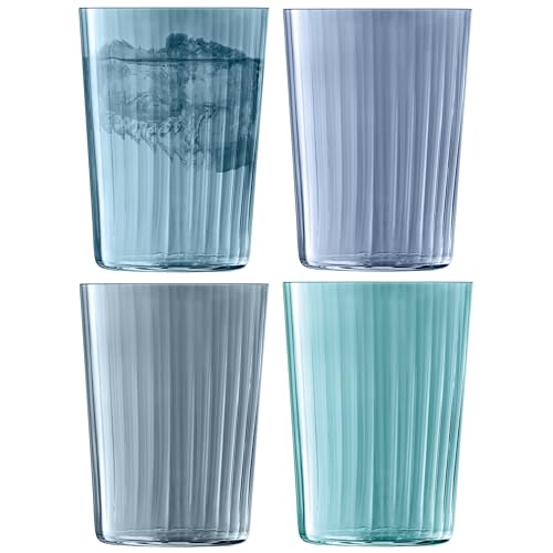 LSA International Set of 4 Gems Tumbler 560 ml. Assorted Sapphire