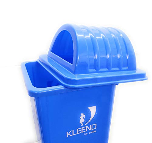 Image of Cello Kleeno Dome Lid Plastic Garbage Dustbin Bucket 110 LTR - Blue