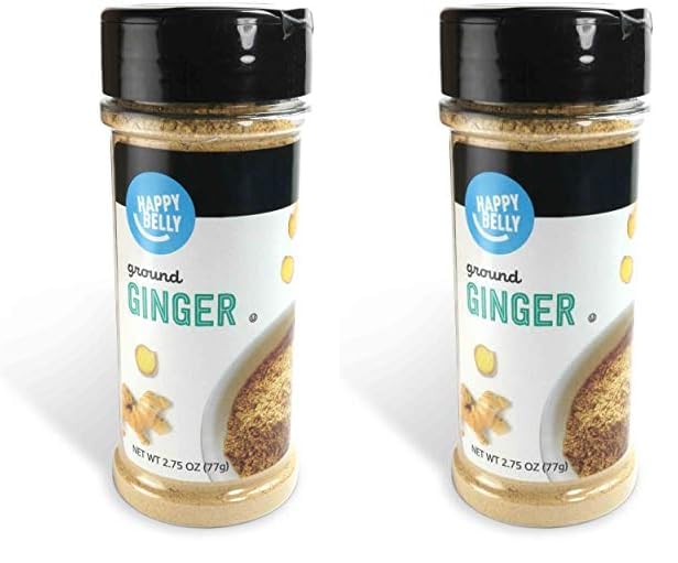 Marca Tienda  Happy Belly Ginger Ground, 2.75 onzas (paquete de 2)
