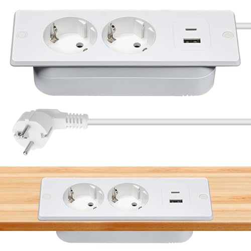 GAOUTO Presa da tavolo, presa a scomparsa, con 2 porte