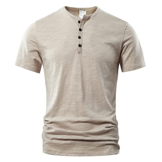 Image of Men's Fashion Henley Neck Half Sleeve T-Shirts