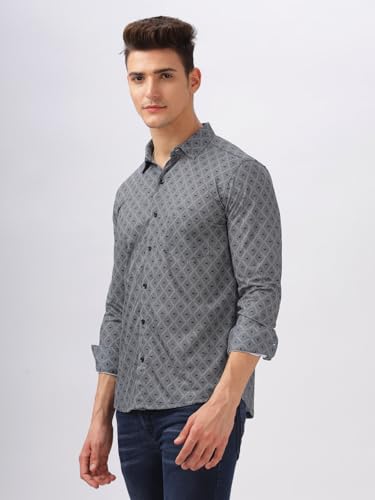 Image of BULLMER Trendy Regular Fit Striped Causal Full Sleeve Shirt for Men.