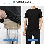 Money Belt for Travel Women and Men Hidden - Slim RFID Blocking Travel Wallet with Secure Anti-Theft Pouch, Passport Holder for Passport, Credit Cards, Cash Under Clothes - Image 2