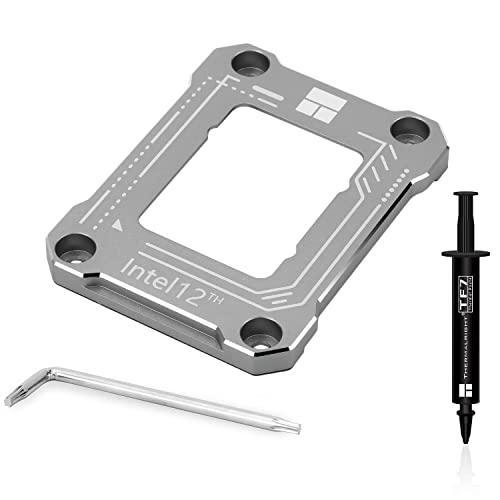 Thermalright LGA1700-BCF Intel 12th generación Hebilla Anti-flexión, Placa de presión Curva,fijador de corrección de flexión de tensión de CPU, Ajustado y fijado sin instalación de Rastro (Gris) Cover