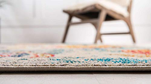 Unique Loom Positano Collection Coastal Modern Turtles Beige Area Rug (4' x 6') - Image 5