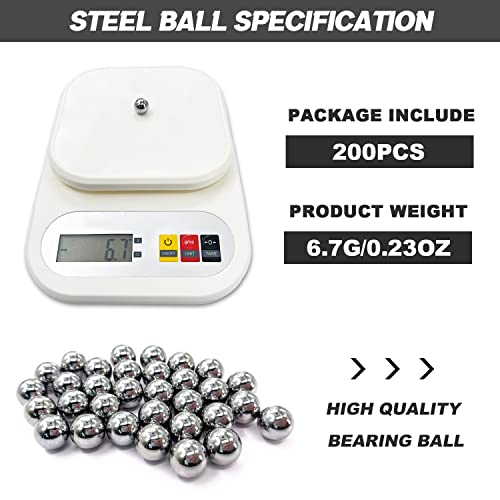 Image of 200 Pieces 1 /2 inch(0.5'') Steel Bearing Balls Precision Bearing Steel Ball Assortment Kit(13mm)