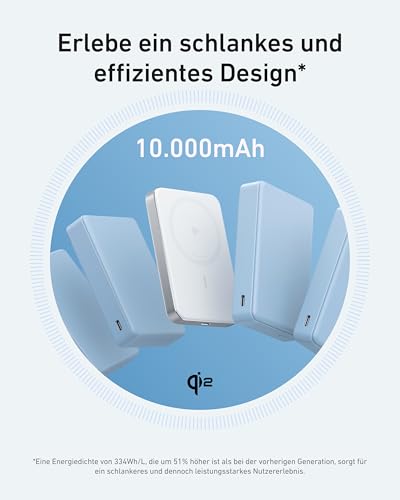 Anker MagGo Flache magnetische Powerbank 10000mAh Qi2 15W – Ansicht 2