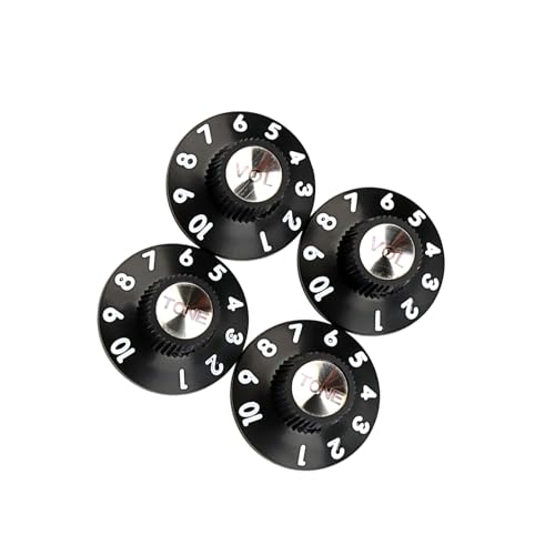 4PCSエレクトリックギターエフェクトノブボリュームトーンコントロールノブトップハットスピードコントロールノブ交換部品