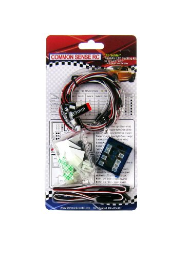 Common Sense RC LED Lighting Kit for Cars and Trucks 1/10th Scale and Smaller