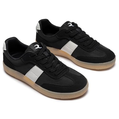 Rihero Women's Fashion Sneakers Comfortable Walking Shoes Casual Lace-Up Non Slip Sneakers3