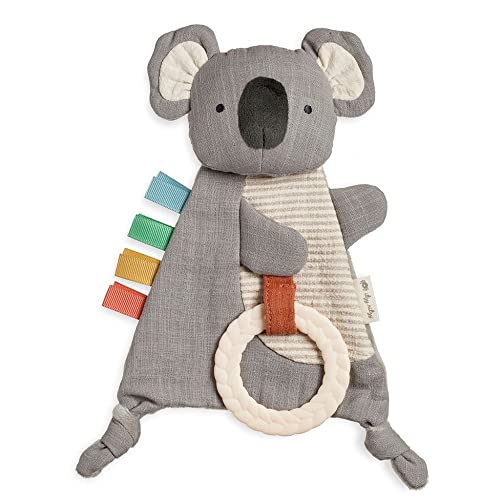 Image of Itzy Ritzy - Bitzy Crinkle Sensory Toy Koala with Crinkle Sound for Babies & Toddlers - Features Soft Braided Teething Ring & Textured Ribbons, Designed for Ages 0 Months and Up, Koala