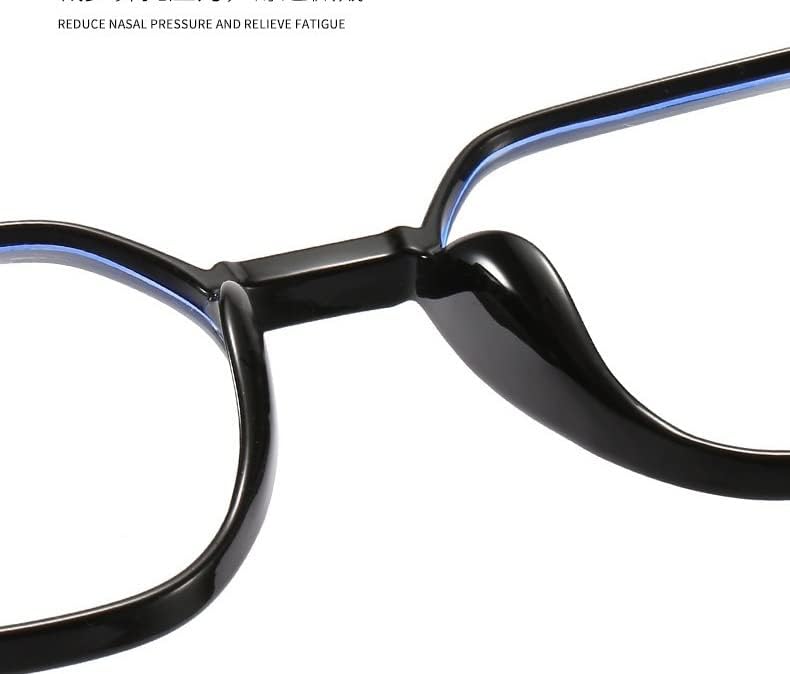 Miniatura 4 de Gafas de lectura con bloqueo de luz azul de gran tamaño, antifatiga ocular, lectores de computadora, ultra ligero, espejo de luz plana retro
