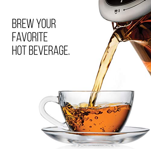 Chefman Digital Electric Glass Kettle, No.1 Kettle Manufacturer, Removable Tea Infuser Included, 8 Presets & Programmable Temperature Control, Auto Shutoff, Water Filter, 6+ Cup Capacity, 1.5 Liter