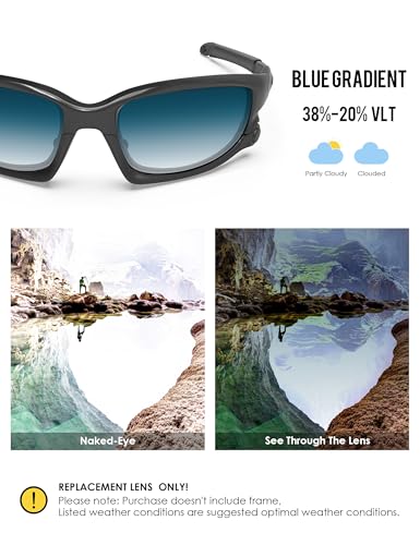 Image of BLAZERBUCK Polarized Replacement Lenses&Sock Kit for Oakley Split Jacket OO9099 Sunglass