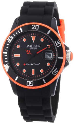 Madison Reloj Análogo clásico para Unisex de Cuarzo con Correa en Caucho U4485-45