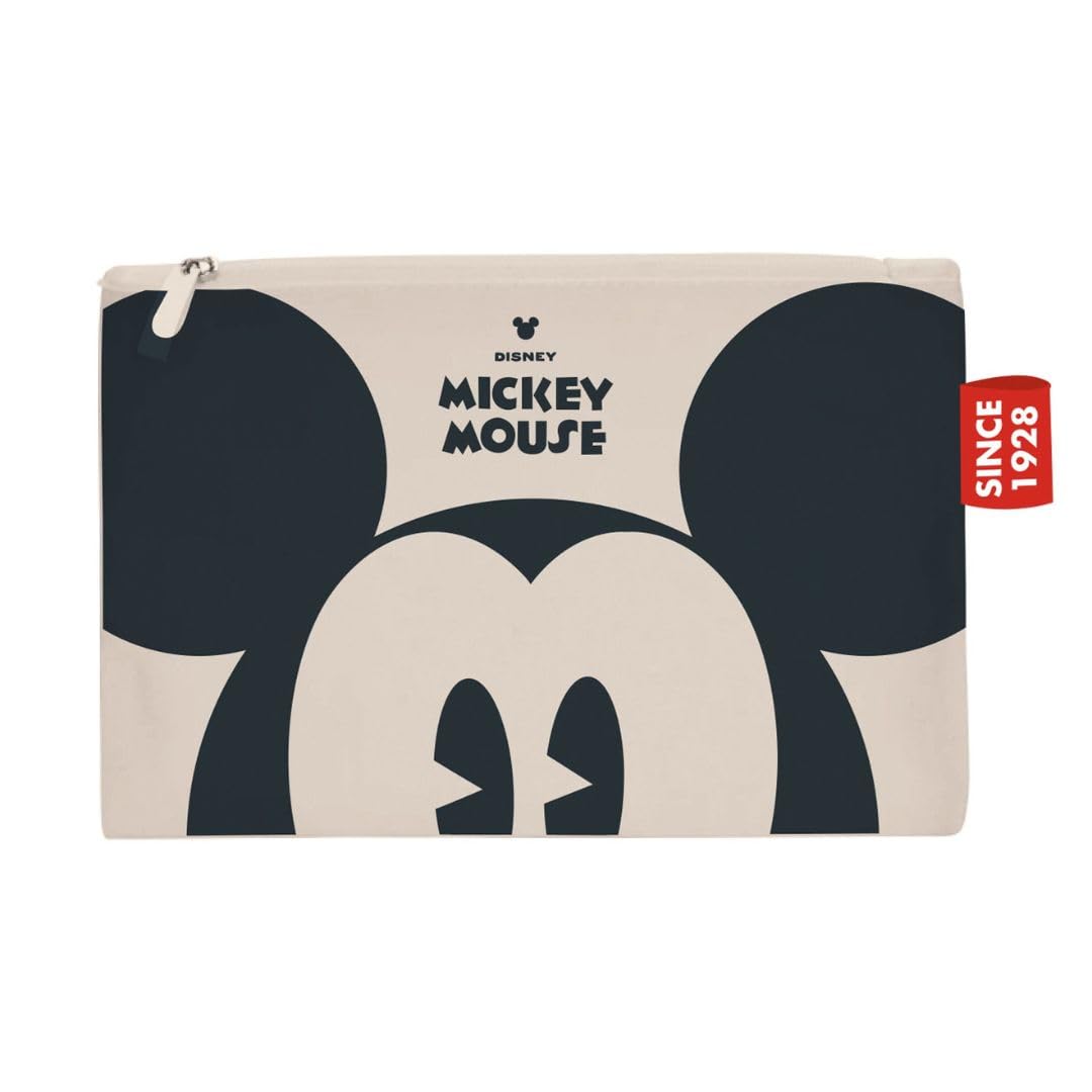 ARDITEX, Topolino Mouse Borsa Da Toilette, Astuccio da Toilette per Trucco, Beauty Case per Bambini in Tessuto con Cerniera, ideale per organizzare Cosmetici o Piccoli Oggetti, Cotone, 22,5 x 16 cm