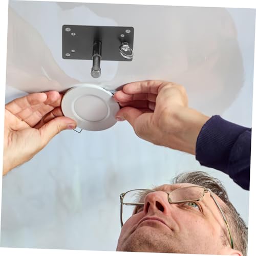 Image of HOMSFOU Heavy Duty Ceiling Mount Plate for Photography Light Support Bracket for Softboxes and Video Lighting Equipment Space-Saving Design for Studios and Home Use