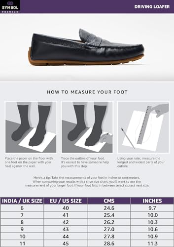 Image of Symbol Premium Mens Smart Casual Driver Leather Shoes (Loafers)