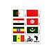 Stickers Adesivi Bandiere, Flag Ride Tour Africa 2 per Bauletti Moto