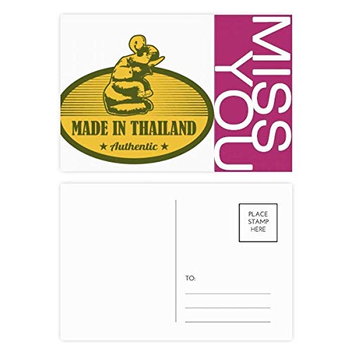 Cartes postales Thaïlande 5,7x3,8 pouces lot de 20 cartes de remerciement multicolores