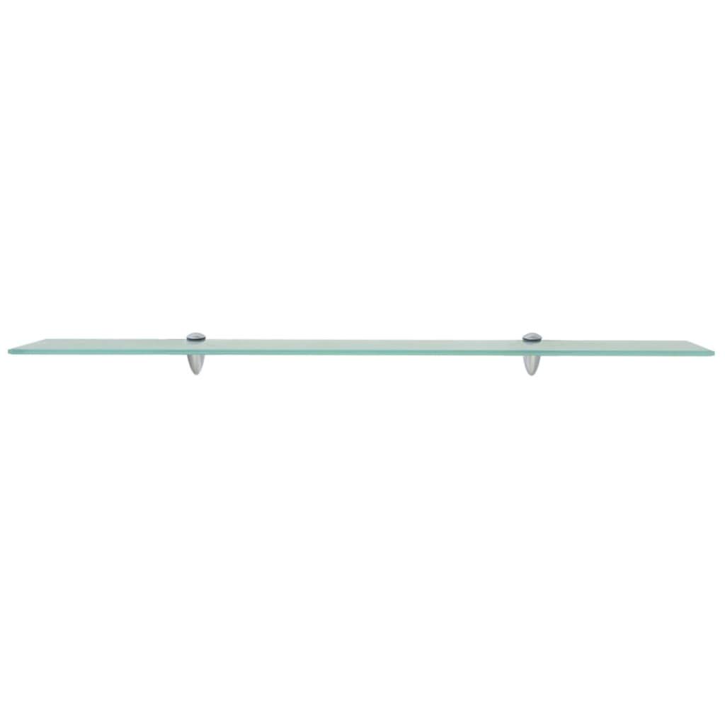 Juego de 2 estantes flotantes de cristal 100 x 20 cm, estantes de pared de 8 mm, cristal de seguridad templado, soporte de aleación de zinc, estante de cristal para baño, salón, dormitorio