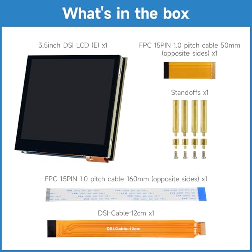 Image of KLAYERS 3.5 Inch DSI Capacitive Touch Screen,640x480 IPS with 5-Point Touch,Compatible with Raspberry PI 5 /4B /Zero and All Series Boards