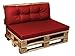 Garden Factory - Cuscini per bancali, Cuscini per divano di pallet, Seduta, Schienale o Set V1 (Schienale 120x60, Rosso)